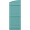 Ekena Millwork Americraft 6-Board (3 Batten) Wood Joined Board-n-Batten Shutters w/Ellipt Top, ARW401BE621X77PTH, PR ARW401BE621X77PTH - alternate 6